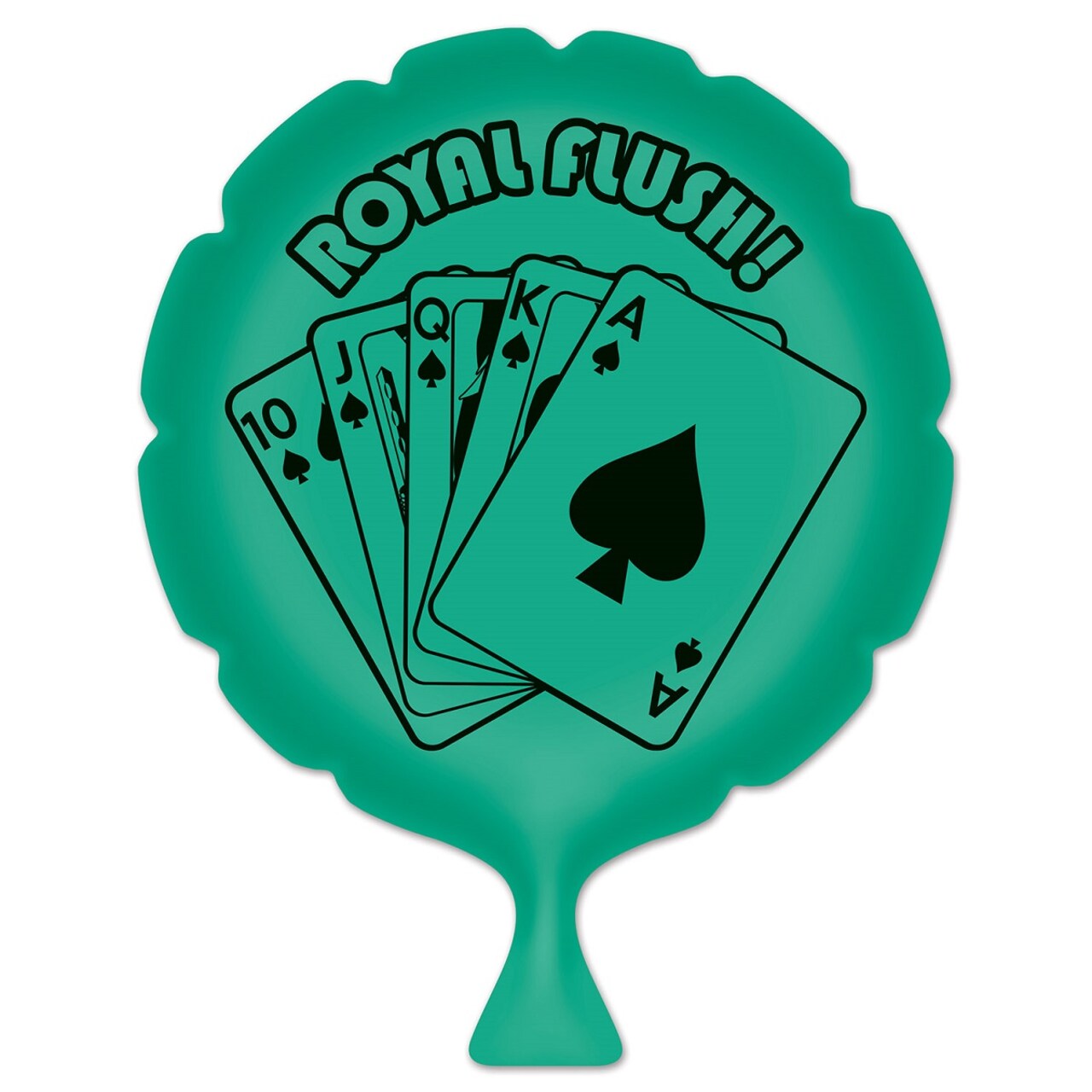Beistle Set of 6 Green and Black "Royal Flush" Whoopee Cushion Party Favors - 8"